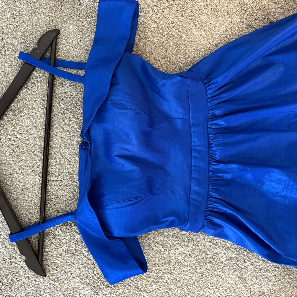 B. Smart Royal Blue High Low Formal Dress